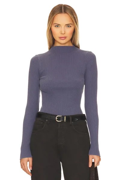 Футболка NSF Carla Fitted Mock Neck, цвет Pigment Midnight