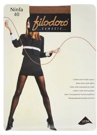 Колготки Filodoro Classic Ninfa 40 den, размер 4-L, cognac (коричневый)