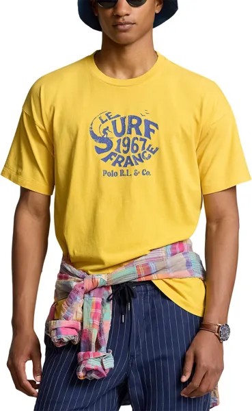 Футболка Polo Ralph Lauren Vintage Fit Jersey Graphic T-Shirt, цвет Signal Yellow