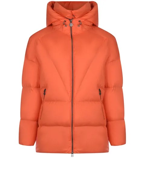 Удлиненная оранжевая куртка с капюшоном Naumi