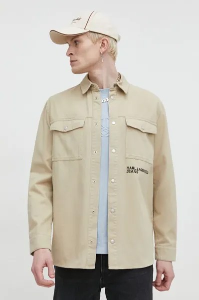 Джинсовая куртка Karl Lagerfeld Jeans, бежевый