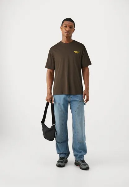 Футболка с принтом Jorbrunch Tee Crew Neck Unisex Jack & Jones, коричневый