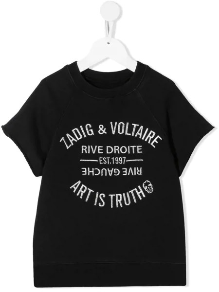 Zadig & Voltaire Kids футболка с короткими рукавами и логотипом