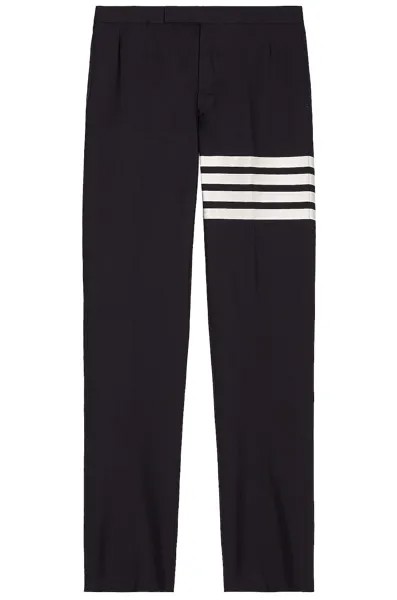 Брюки Thom Browne 4 Bar Backstrap Trouser Wide Leg, темно-синий