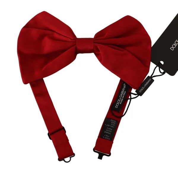 Мужской галстук-бабочка DOLCE - GABBANA, красный, 100% шелк, папийон с регулируемым воротником, рекомендуемая розничная цена 200 долларов США.