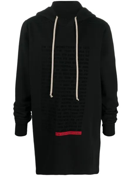 Rick Owens DRKSHDW худи с принтом, черный