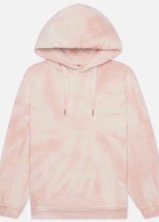 Женская толстовка Levi's Rider Tie-Dye Hoodie, цвет розовый, размер XS