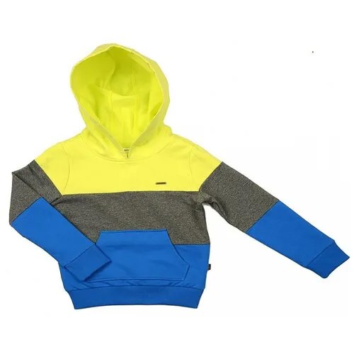 Худи для мальчиков Mini Maxi, модель 3548, цвет желтый/синий, размер 122