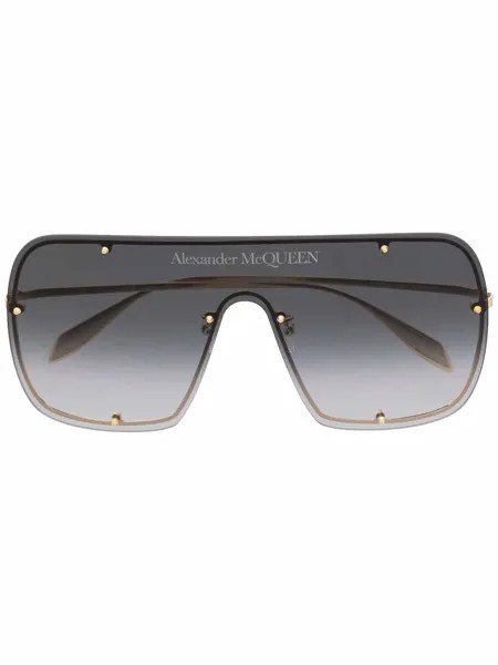 Alexander McQueen Eyewear солнцезащитные очки в массивной оправе