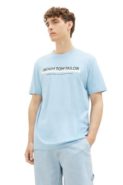 Футболки мужские размытые средние синие Tom Tailor Denim, синий