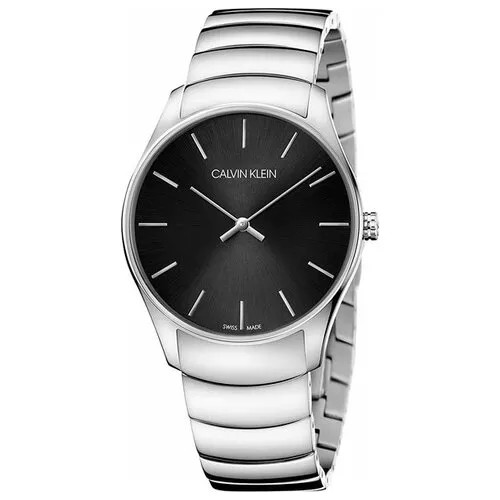 Наручные часы CALVIN KLEIN Classic, серебряный, черный