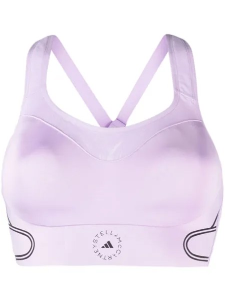 Adidas by Stella McCartney спортивный бюстгальтер TruePurpose с U-образным вырезом, фиолетовый