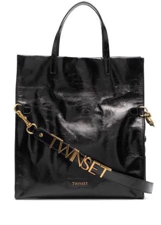 TWINSET сумка-тоут с логотипом и верхними ручками