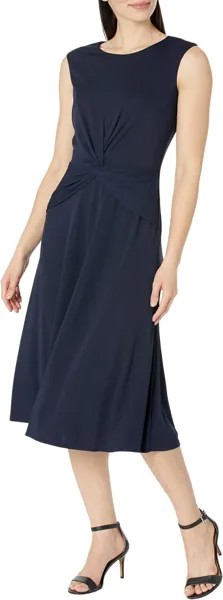 Платье из джерси с закрученной передней частью LAUREN Ralph Lauren, цвет Lighthouse Navy