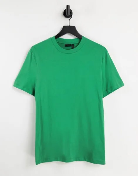 Зеленая футболка из органического хлопка с круглым вырезом ASOS DESIGN-Зеленый цвет