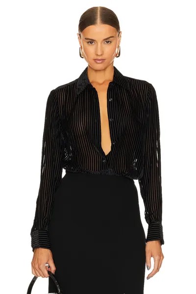 Рубашка Rag & Bone Lila Burnout, черный