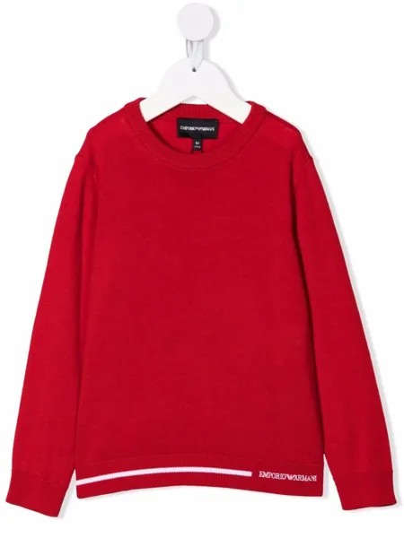 Emporio Armani Kids джемпер с контрастной полоской