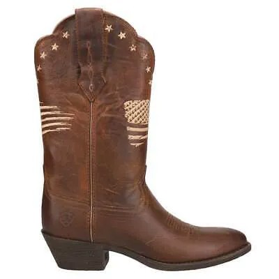 Ariat Heritage Liberty Patriotic Round Toe Cowboy Womens Brown Casual Boots 100