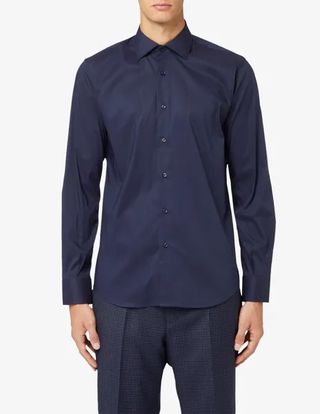 Рубашка стрейч Sartoria Italiana, синий