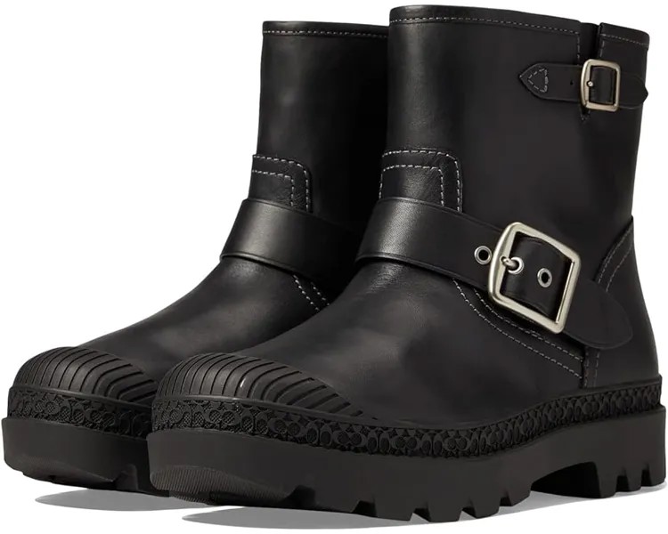 Ботинки COACH Trooper Moto Boot, черный