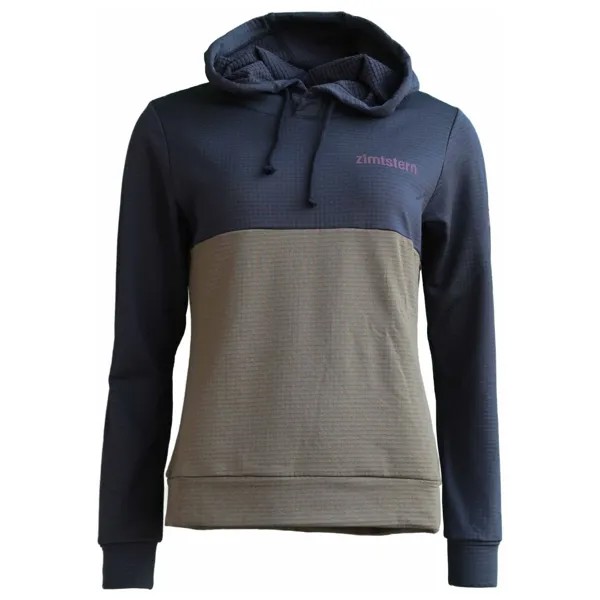 Толстовка с капюшоном Zimtstern Women's Tech Hoodz L/S, цвет Pirate Black/Military Olive