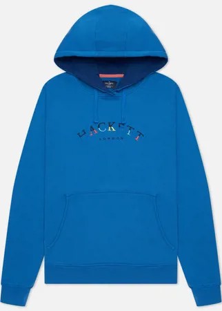 Мужская толстовка Hackett London Color Logo Hoodie, цвет голубой, размер XL