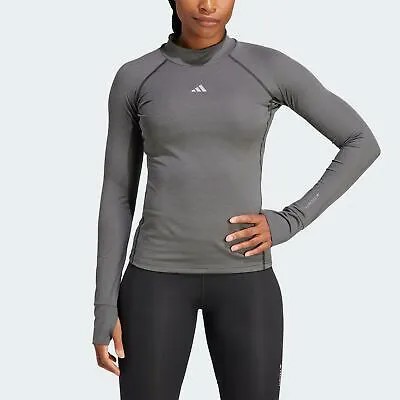 Adidas Techfit AEROREADY Теплая женская тренировочная футболка с длинным рукавом