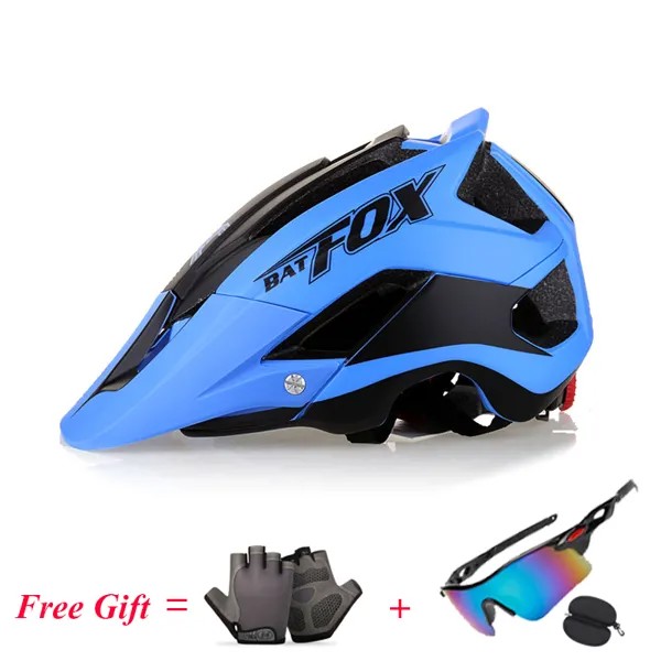 Велосипедные шлемы BATFOX, ссветильник Кая дышащая Спортивная Защитная Кепка для горных велосипедов, для мужчин и женщин