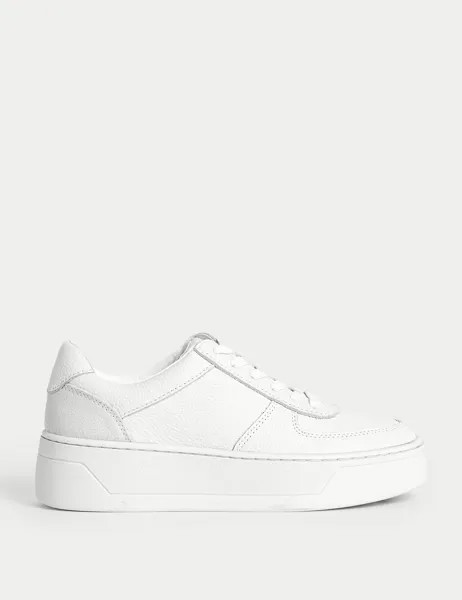 Замшевые массивные кроссовки на шнуровке Marks & Spencer, белый
