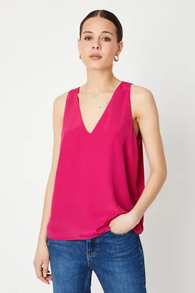 Топ на бретельках со встроенным V-образным вырезом Dorothy Perkins, розовый