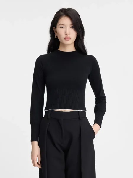 Джемпер в рубчик Ла Солья Jacquemus, черный