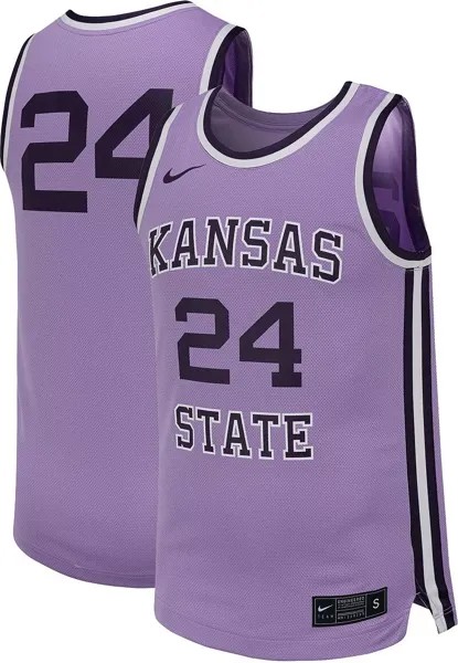 Мужская баскетбольная майка Nike Kansas State Wildcats #24 фиолетовая реплика