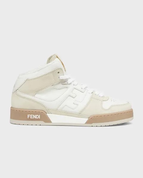 Кроссовки средней длины из смешанной кожи Match Fendi