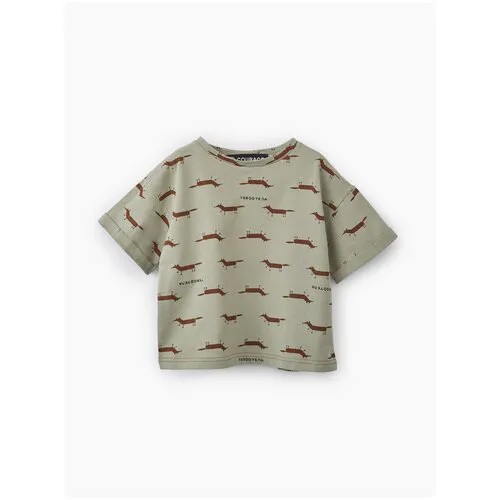 Футболка Happy Baby, размер 110, green