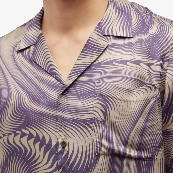 Dries Van Noten Отпускная рубашка с геометрическим принтом Carltone, фиолетовый