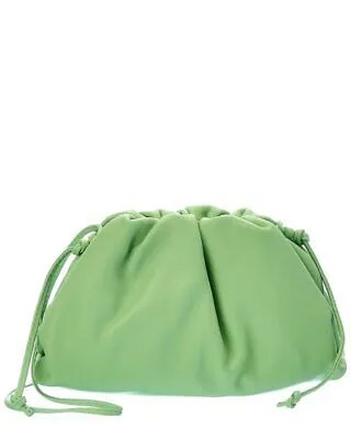 Женская кожаная мини-сумка через плечо Bottega Veneta The Pouch, зеленая