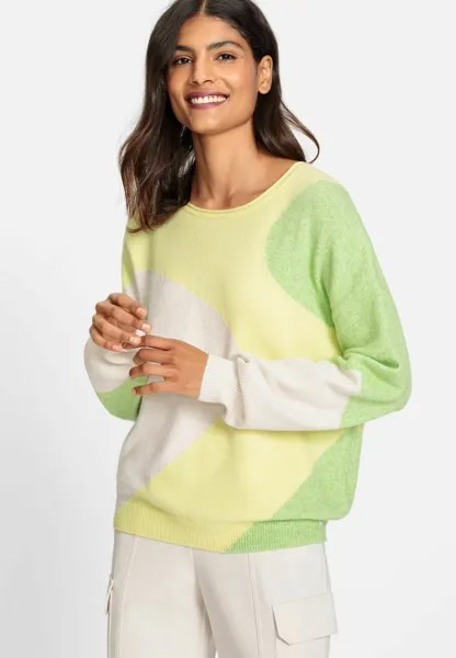 Вязаный свитер mit Rundhalsausschnitt Olsen, цвет hellgelb