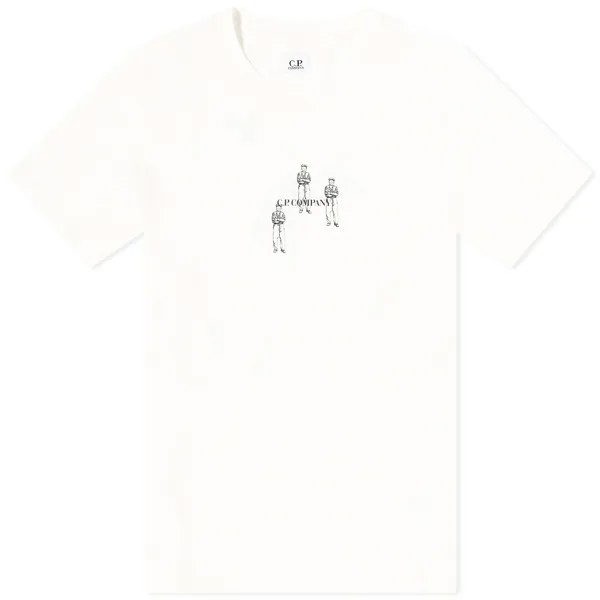 Футболка C.P. Company 30/1 Jersey Relaxed Graphic T-Shirt, цвет Gauze White