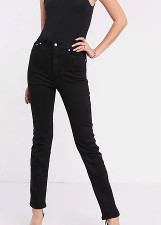Черные джинсы-сигареты с завышенной талией ASOS DESIGN Tall-Черный цвет