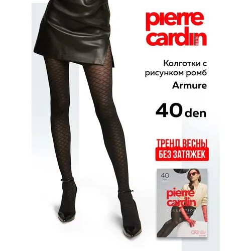 Колготки  Pierre Cardin, 40 den, с ластовицей, размер 4, черный
