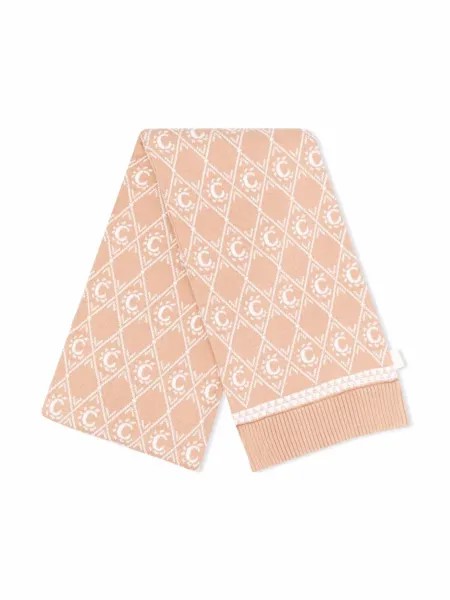 Chloé Kids шарф вязки интарсия с логотипом