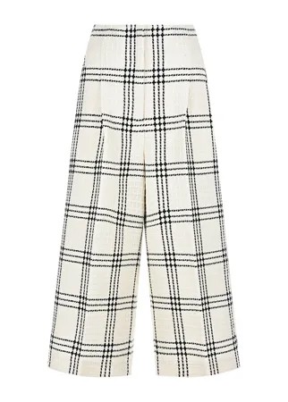 Белые брюки в клетку MSGM