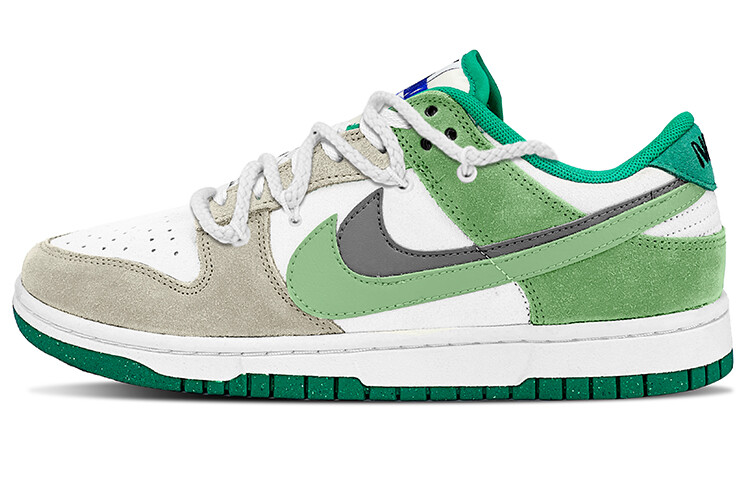 Кроссовки Nike Dunk Skateboarding Shoes Women's Low-top Beige, зеленый