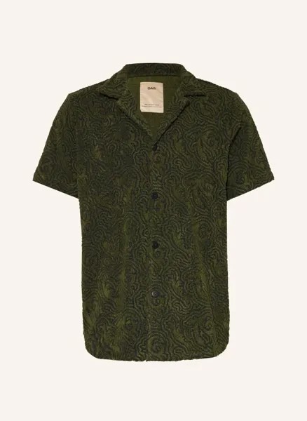 Курортная рубашка squiggle comfort fit из махровой ткани Oas, зеленый