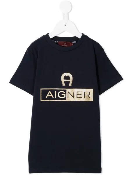 Aigner Kids футболка с логотипом
