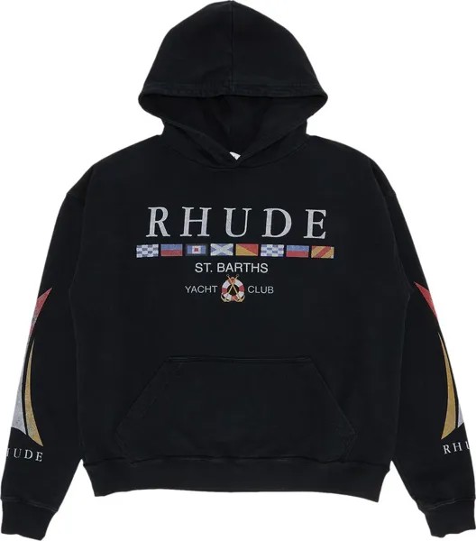 Худи Rhude Yacht Club Hoodie 'Vintage Black', синий