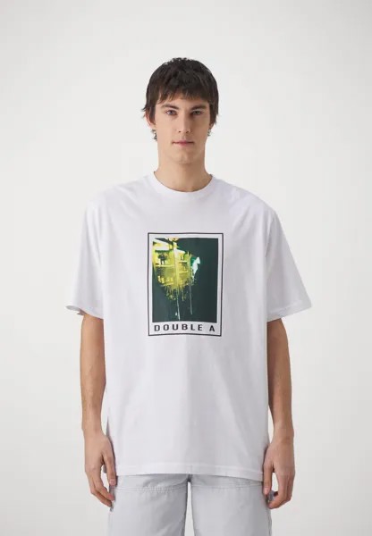 Футболка с принтом SPRAY PAINT UNISEX Double A by Wood Wood, белый