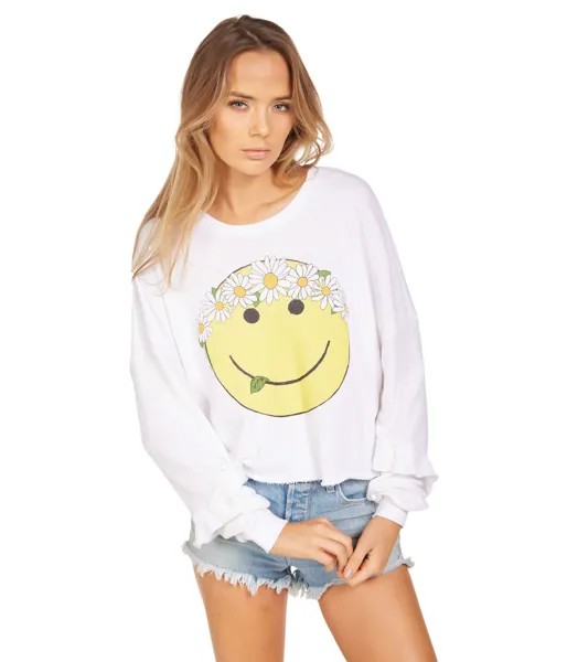 Толстовка Lauren Moshi, Chevelle Crop Pullover with Ruffles Daisy Peace