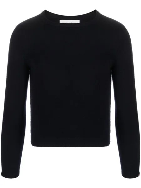 Extreme cashmere укороченный джемпер фактурной вязки, синий