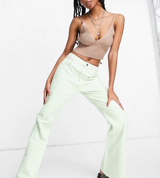 Расклешенные джинсы мятного цвета с очень широкими штанинами Reclaimed Vintage Inspired The '86-Зеленый цвет